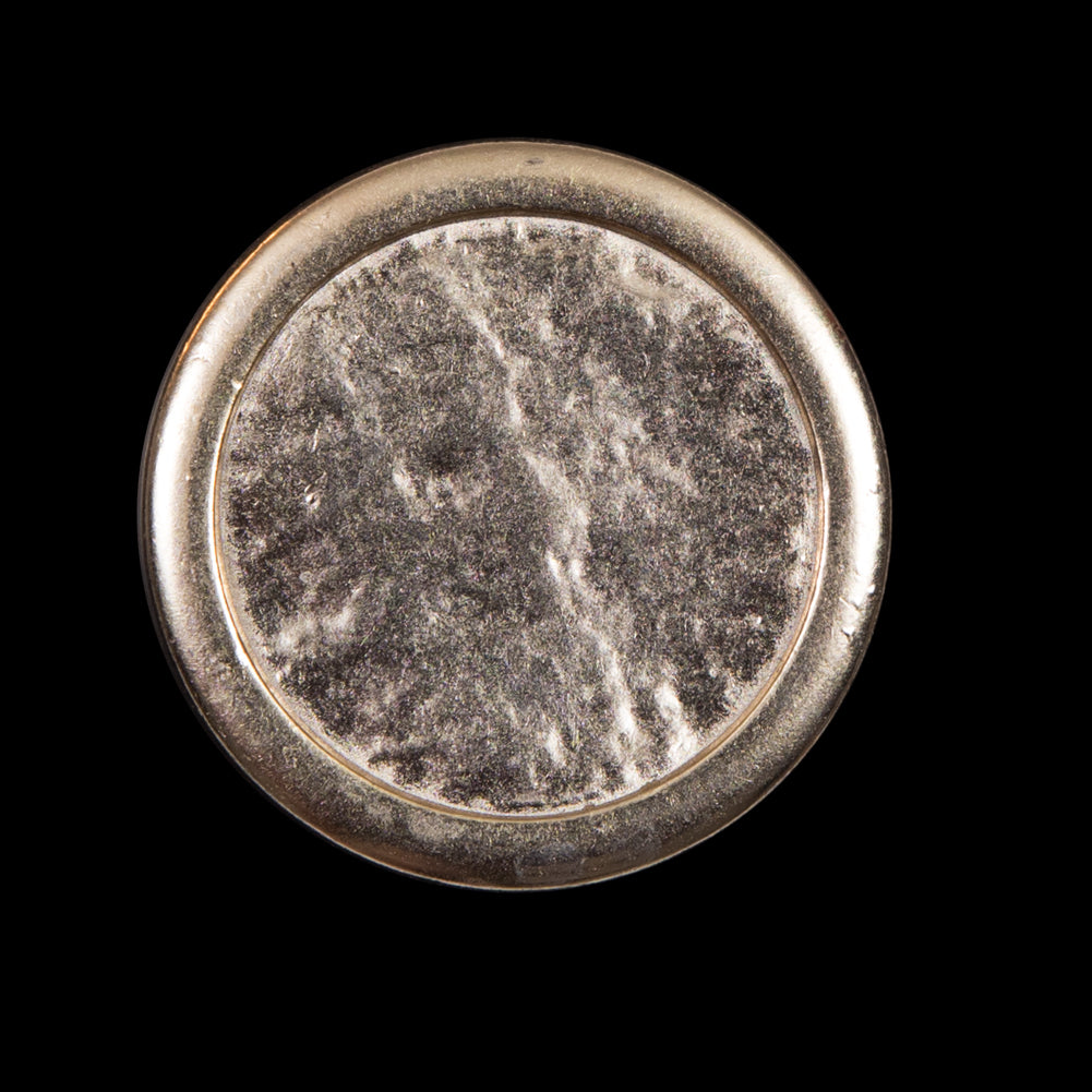 Italian Gold Hammerred Metal Shank Back Button - 44L/28MM