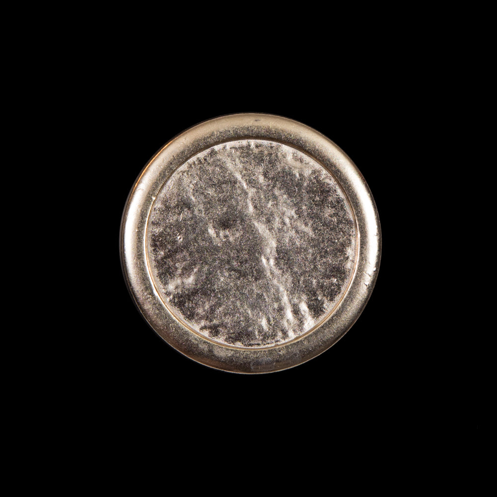 Italian Gold Hammered Metal Shank Back Button - 36L/23mm