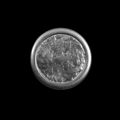 Italian Silver Hammered Metal Shank Back Button - 36L/23mm