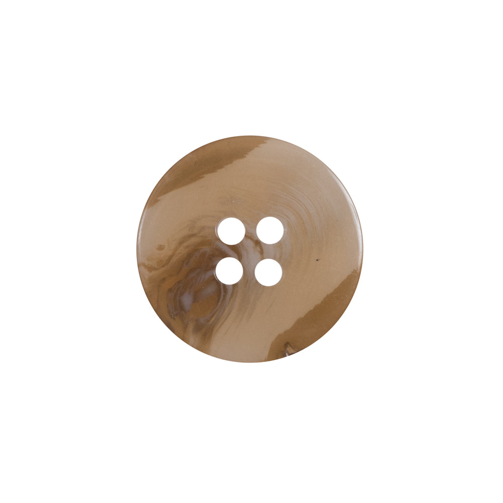 Light Brown Plastic 4-Hole Button - 32L/20mm Detail