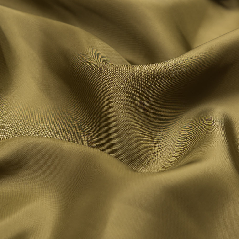 Warm Olive Twill Viscose Lining Detail