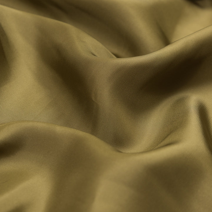 Warm Olive Twill Viscose Lining Detail