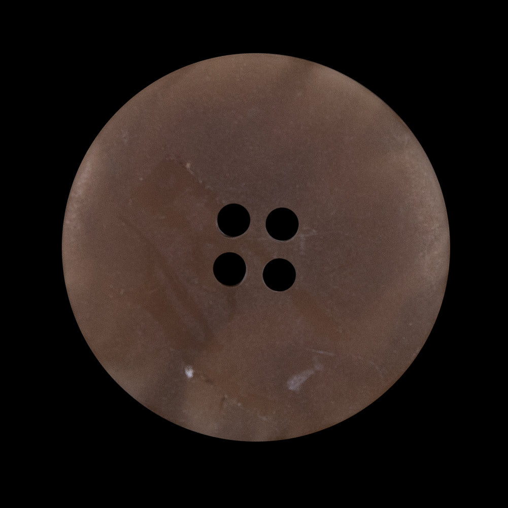 Beige Speckled 4-Hole Narrow Rim Plastic Button - 44L/28mm Detail