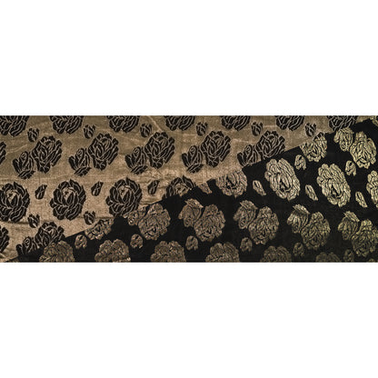 Phillip Lim Black and Metallic Gold Floral Silk Jacquard Full