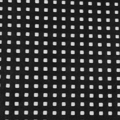 Black Square Perforated Faux Leather Detail