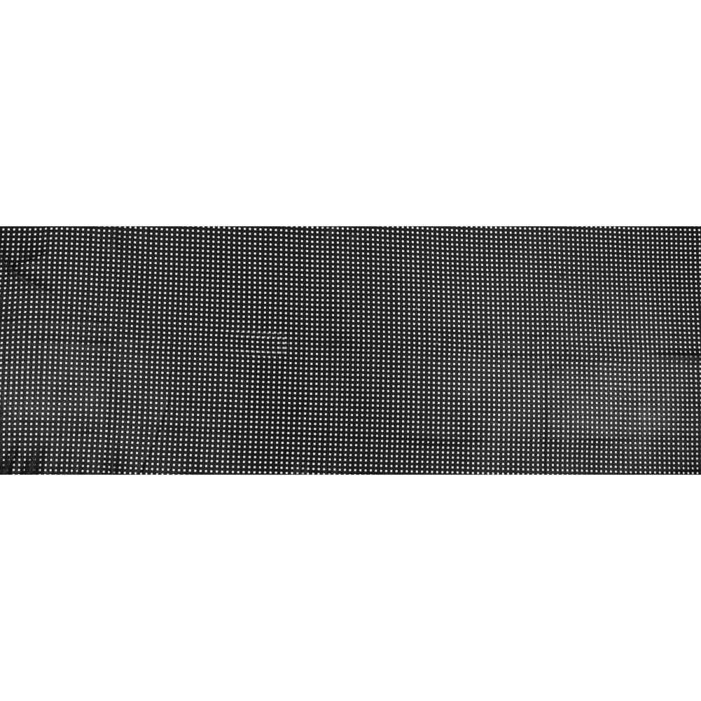 Black Square Perforated Faux Leather Full