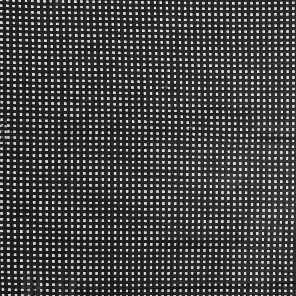 Black Square Perforated Faux Leather