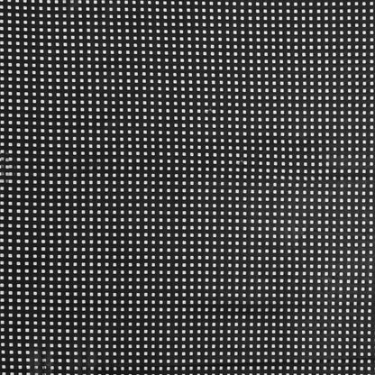 Black Square Perforated Faux Leather