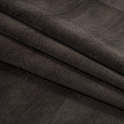 Dark Brown Stretch Cotton Velveteen Folded