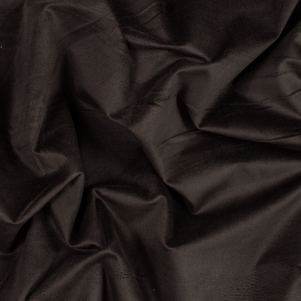 Dark Brown Stretch Cotton Velveteen