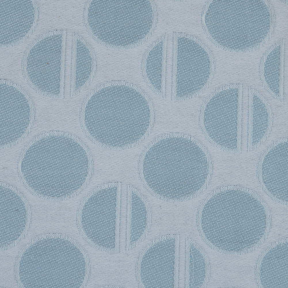 Light Blue and White Polka Dotted Jacquard Detail