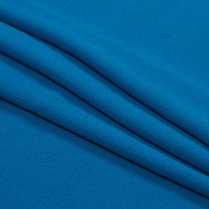 Sea Blue Polyester Crepe Folded
