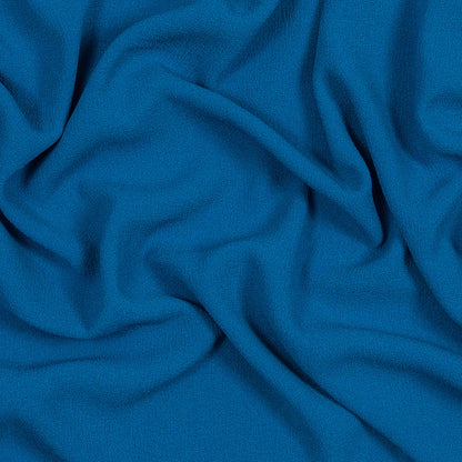 Sea Blue Polyester Crepe