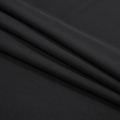 Italian Black Wool Suiting Folded