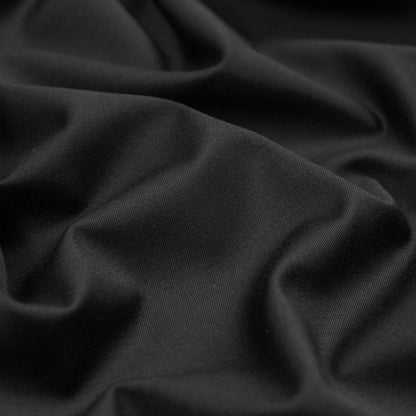 Italian Black Wool Suiting Detail