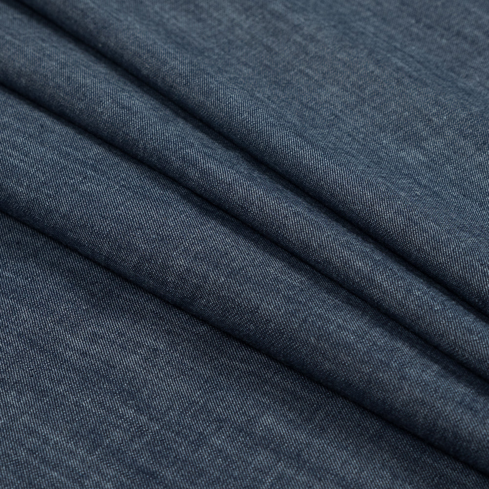 Indigo Cotton Denim with Give Folded
