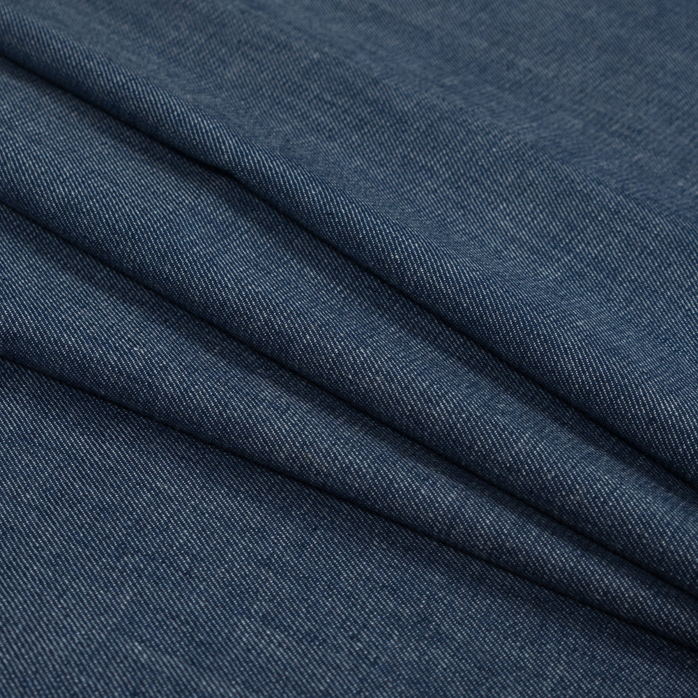 Bright Ingido Cotton Denim with Give Folded