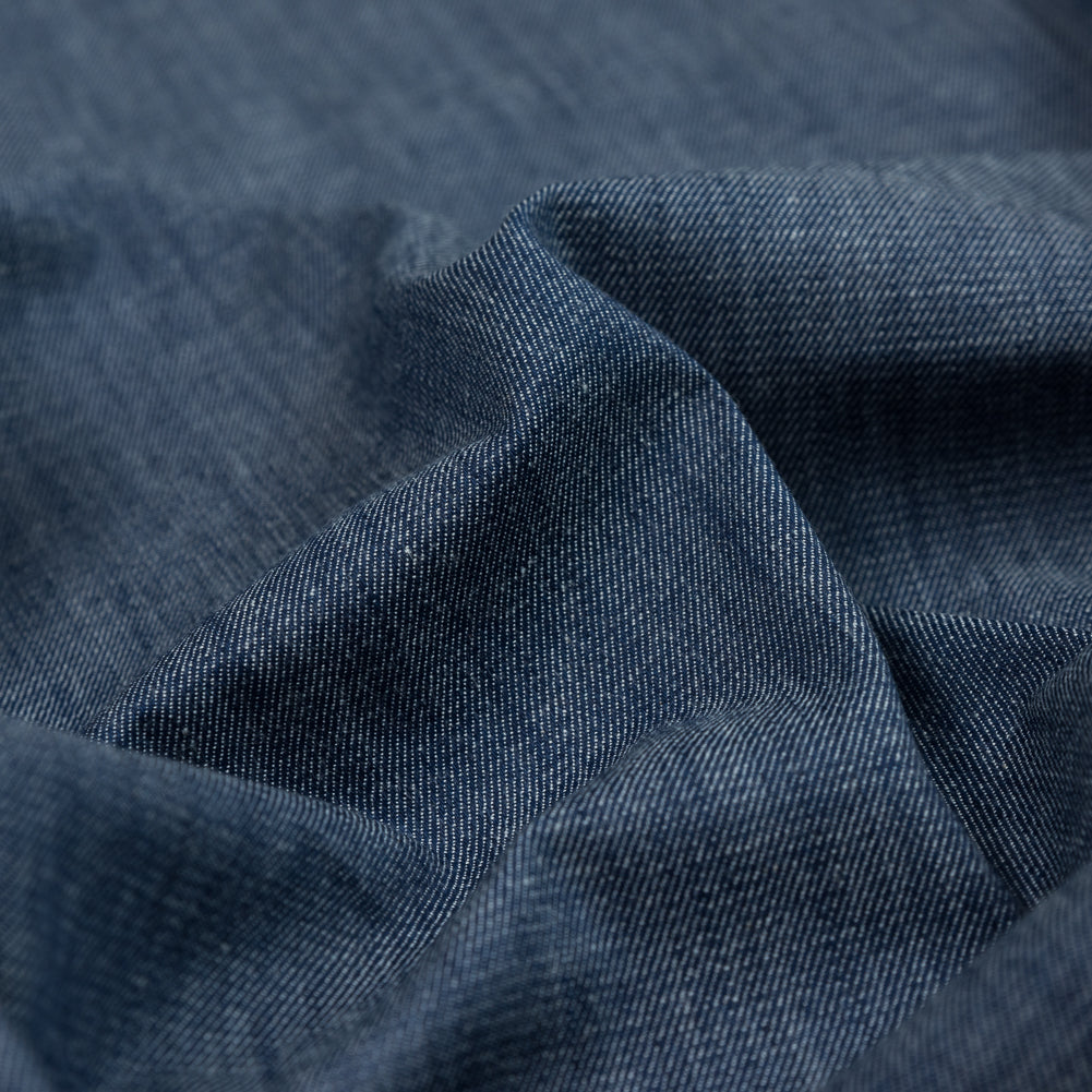 Bright Ingido Cotton Denim with Give Detail