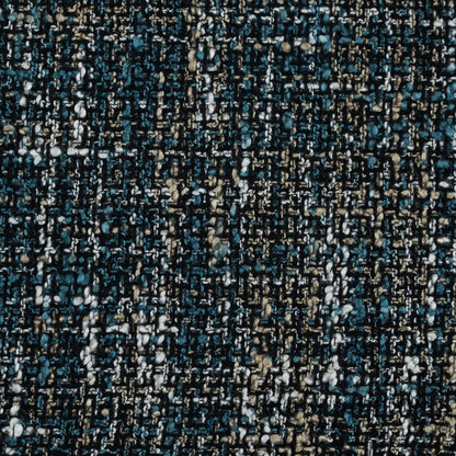 Marine Blue and Beige Polyester Tweed Detail
