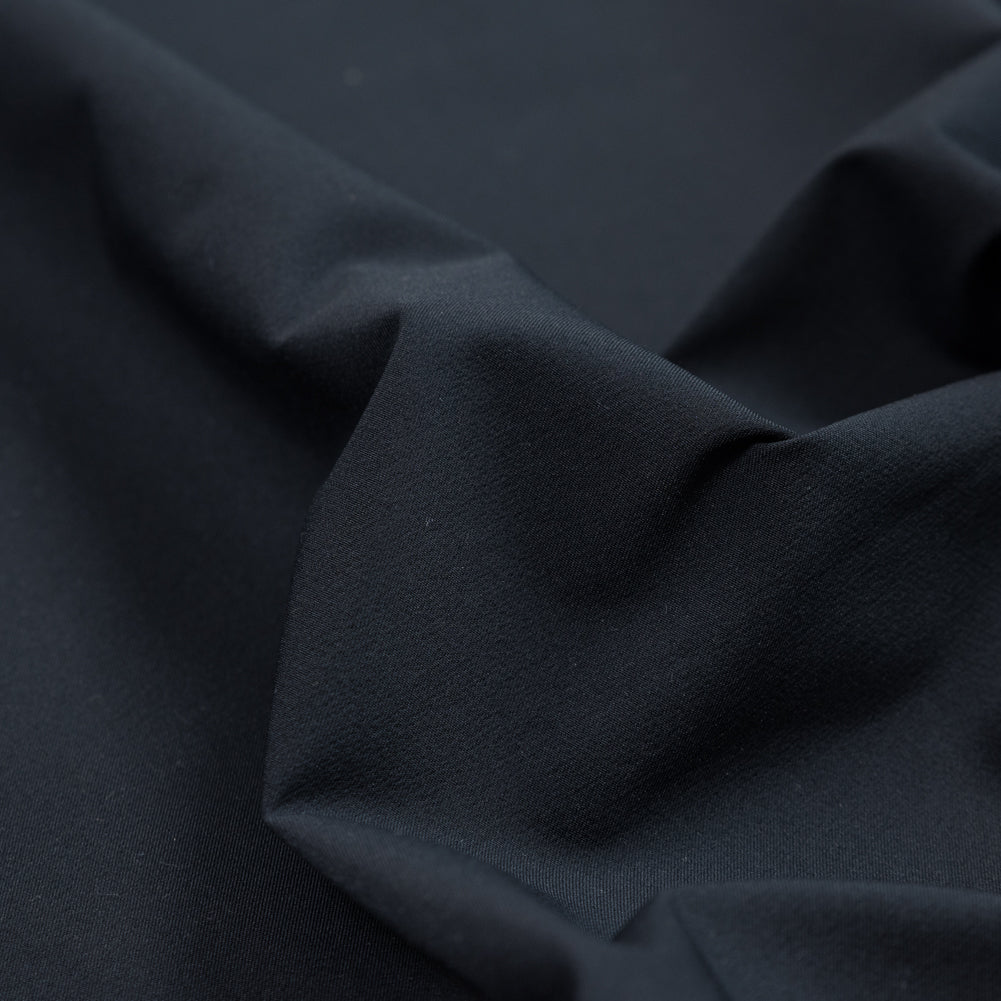 Midnight Navy Stretch Polyester Pique Detail