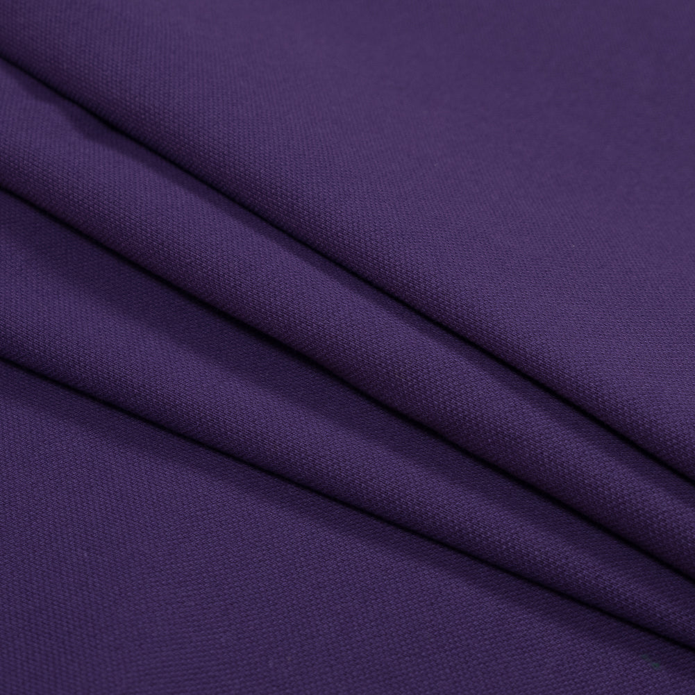 Purple Cotton Knit Pique Folded