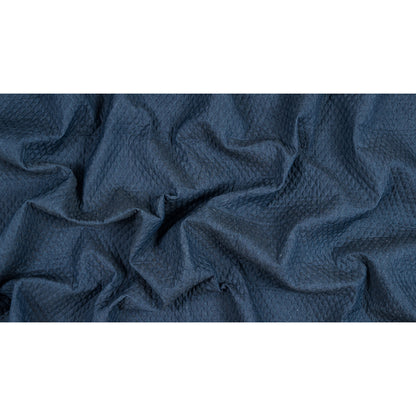 Diamond Quilted Denim Coating with Filler Folded