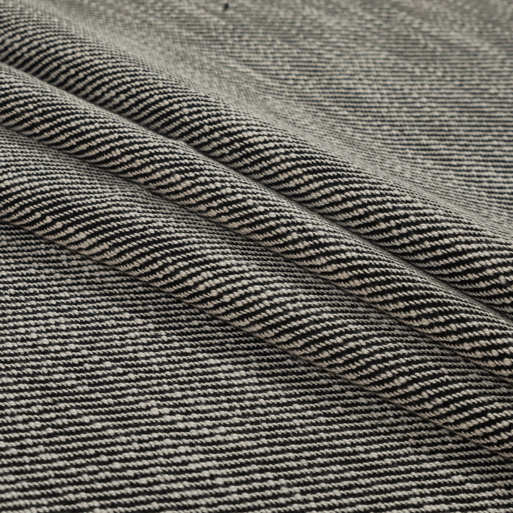 Rag & Bone Black and White Stretch Virgin Wool Twill Folded