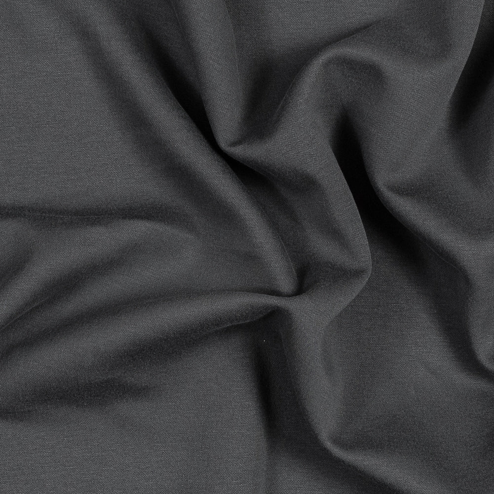 Gray Cotton and Polyester Double Knit