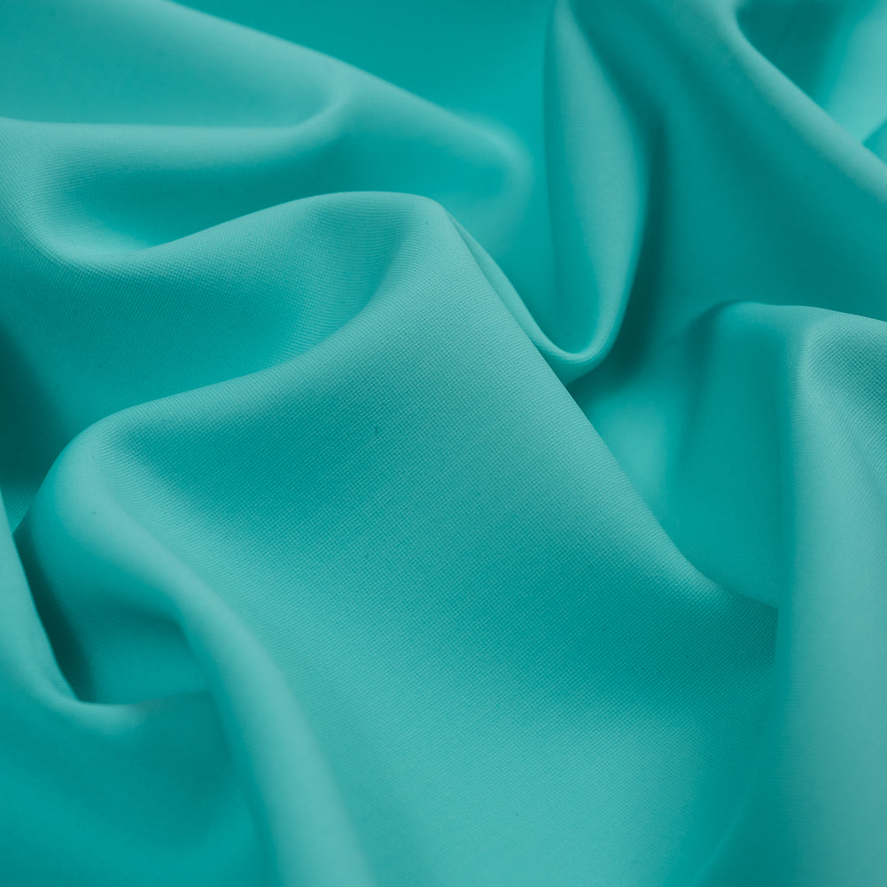 Oscar de la Renta Waterfall Blue Stretch Scuba Knit Detail