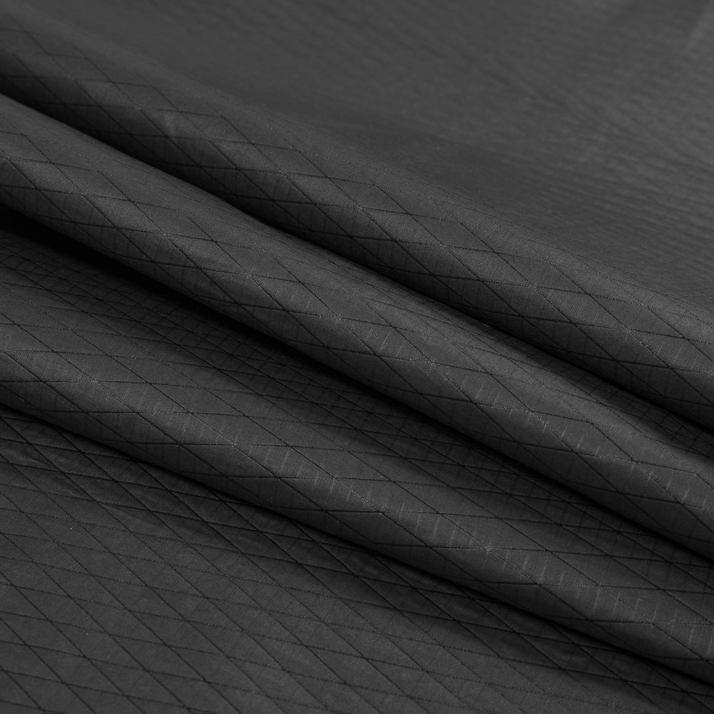 Obsidian Diamond Quilted Nylon Woven Folded