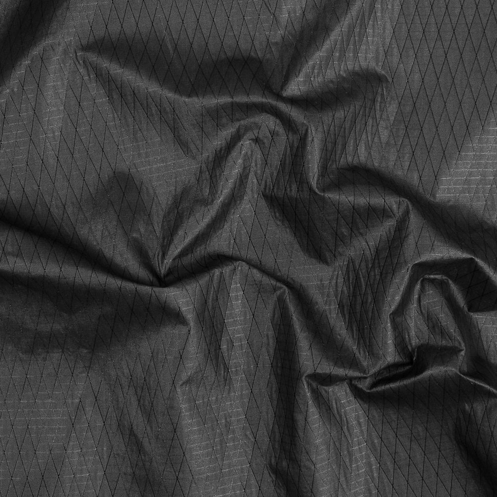 Obsidian Diamond Quilted Nylon Woven