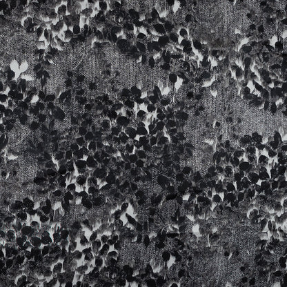 Black and Gray Abstract Cheetah Spotted Silk Charmeuse
