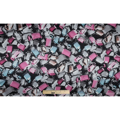 Black Gem Printed Silk Charmeuse Full