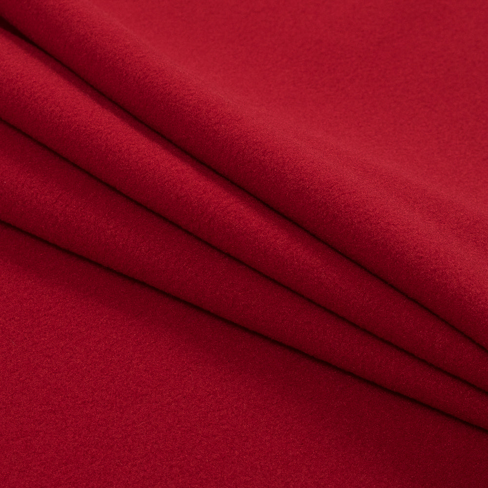 Red Double-Sided Polyester Fleece Folded