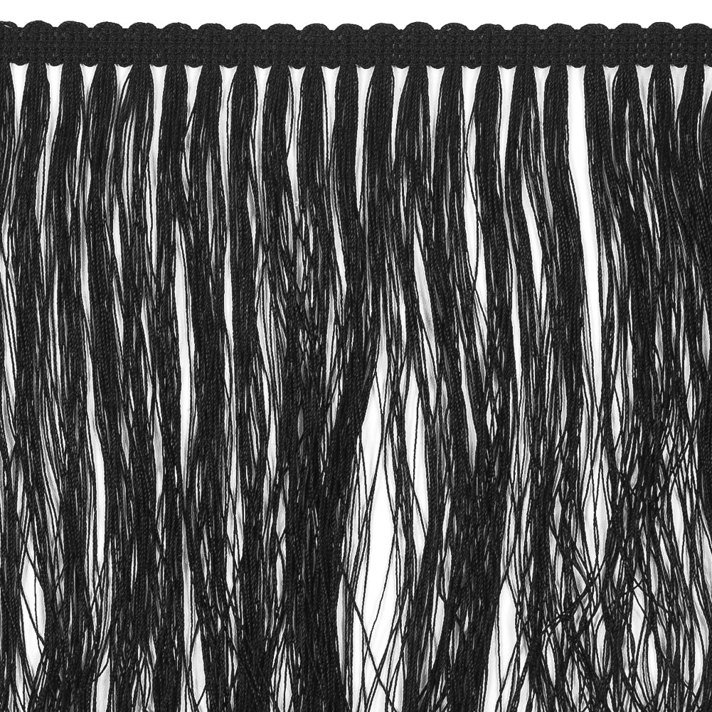 Black Chainette Fringe - 8" Detail