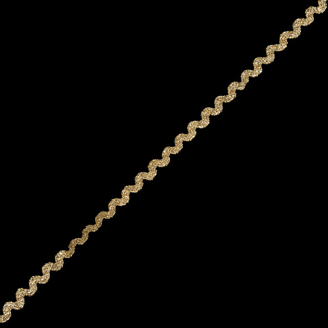 Gold Metallic Ric Rac Trim - 0.375"