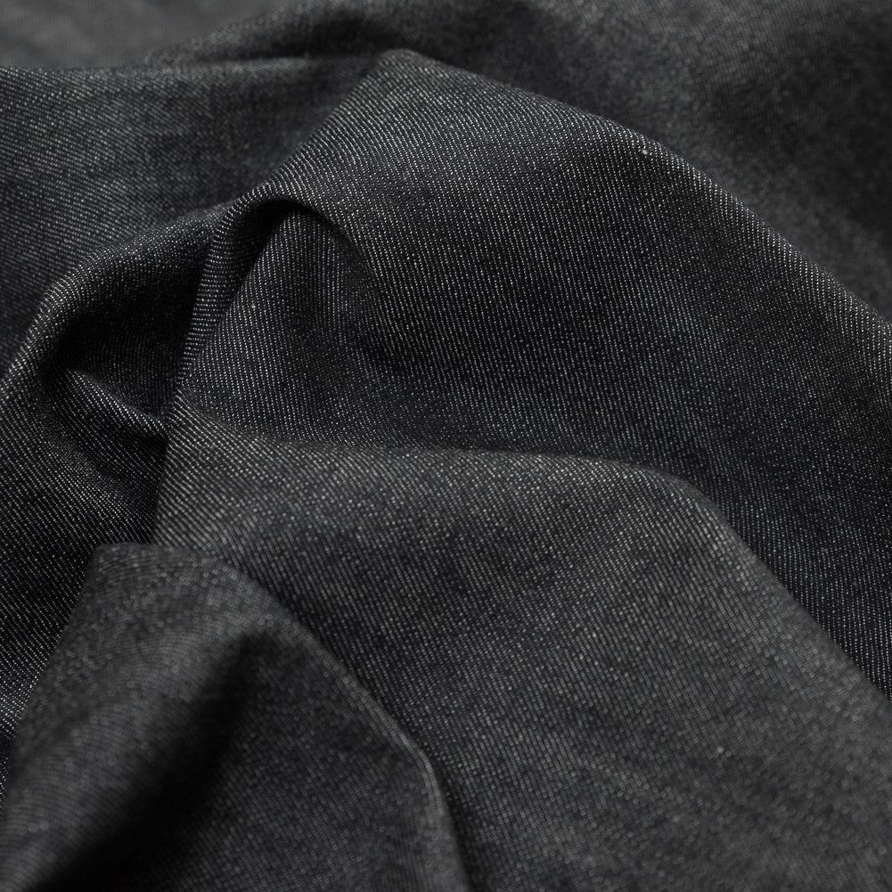 Black Stretch Cotton Denim Detail