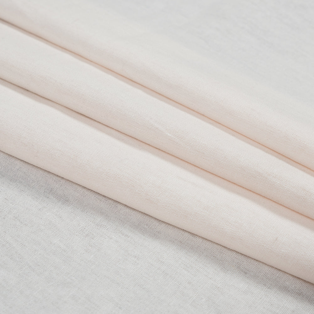 Cream Pink Linen and Rayon Woven Folded