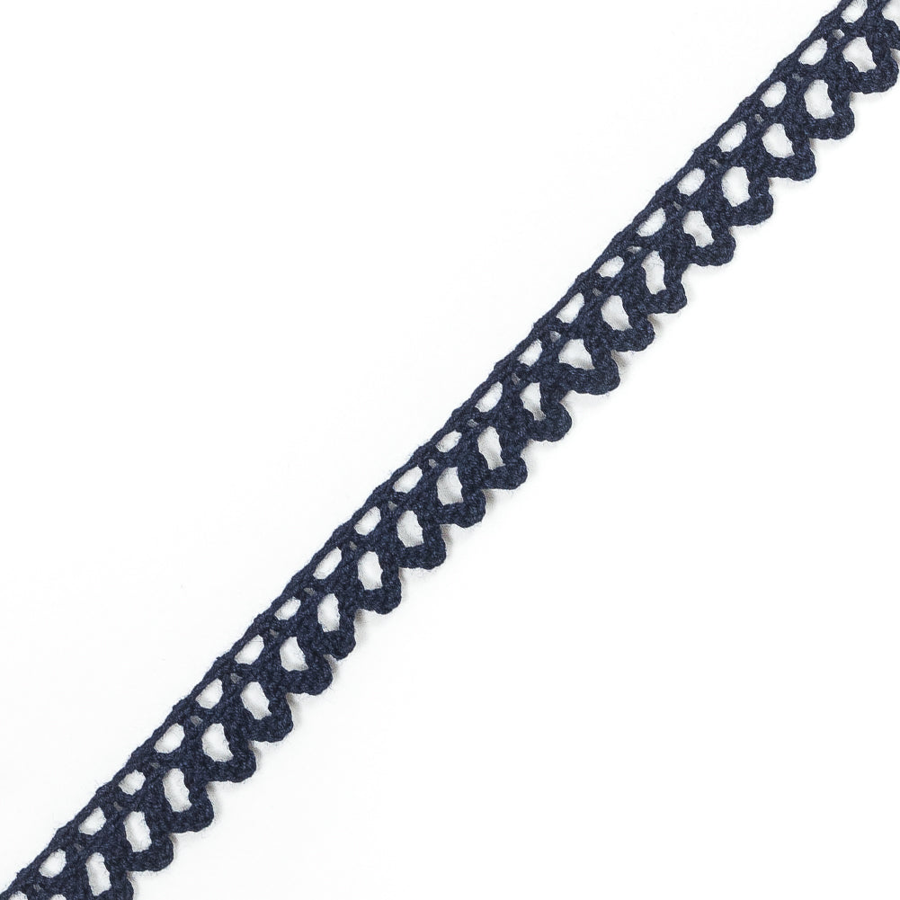 Navy Crochet Trim - 0.5" Detail