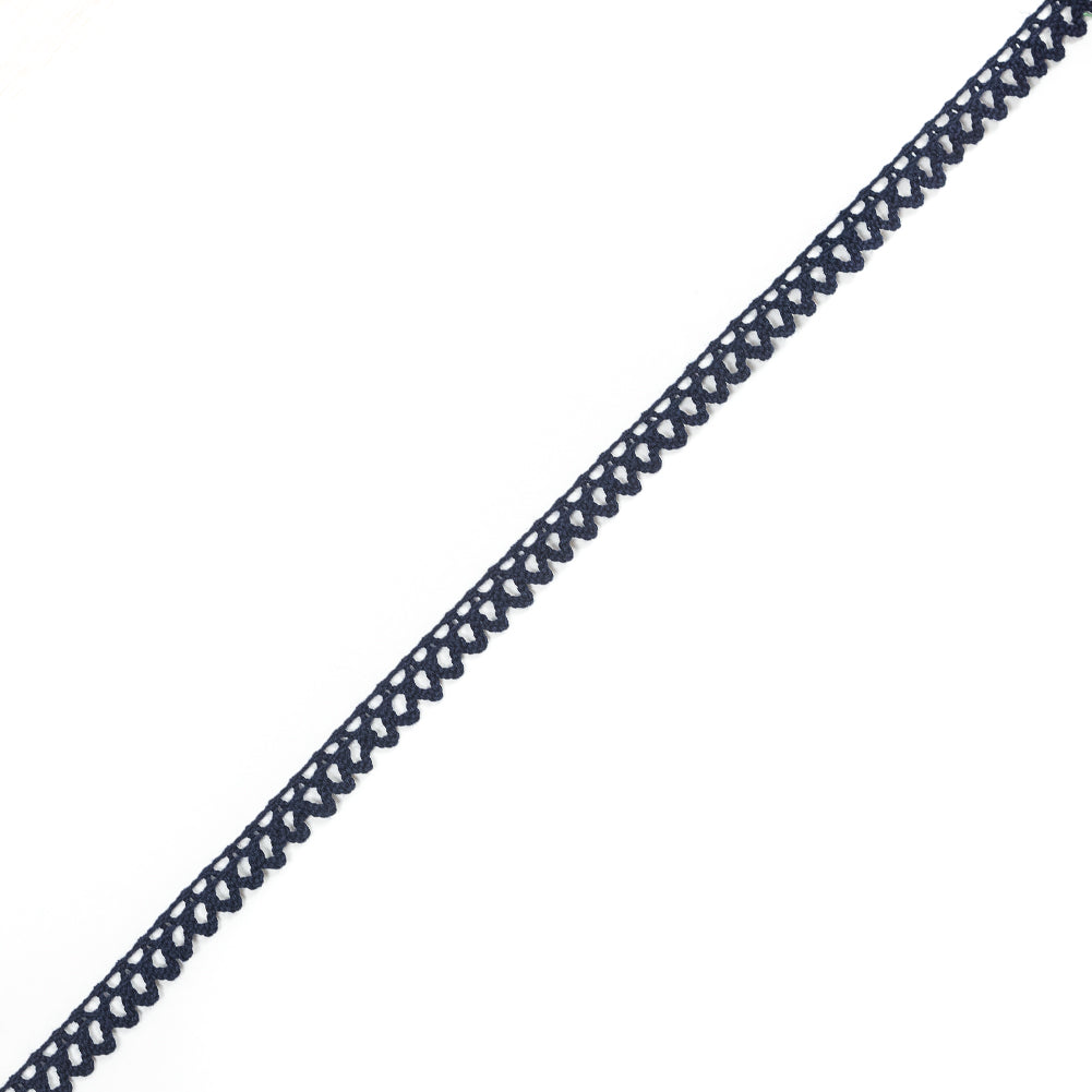 Navy Crochet Trim - 0.5"