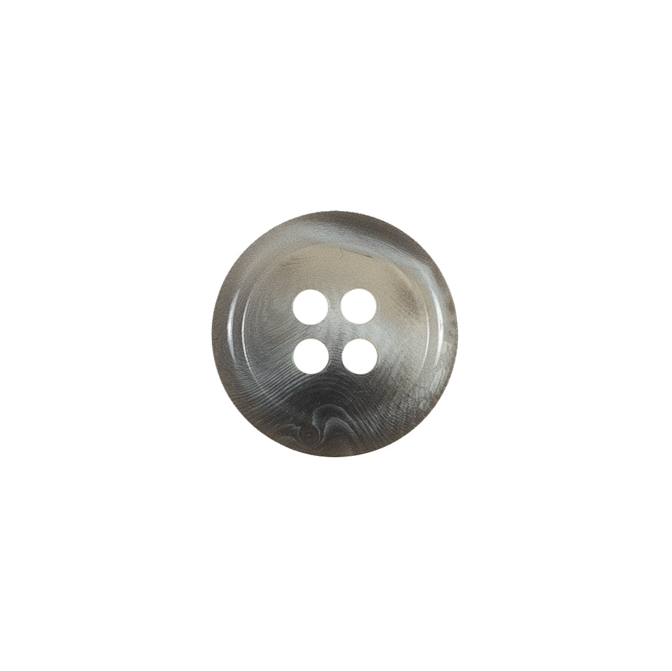 Light Gray Swirl 4-Hole Plastic Button - 24L/15mm