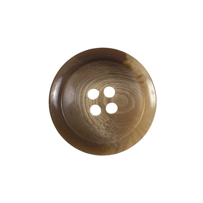 Dark Beige Swirled Plastic Button - 36L/23mm
