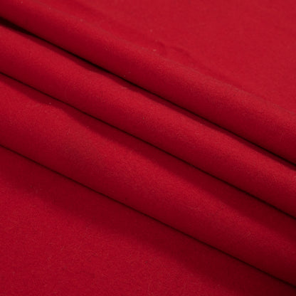 Primary Red Blended Wool Coating Folded