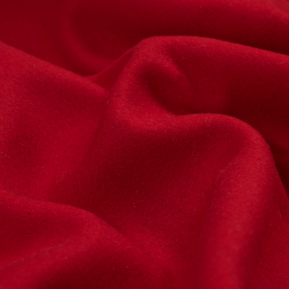 Primary Red Blended Wool Coating Detail