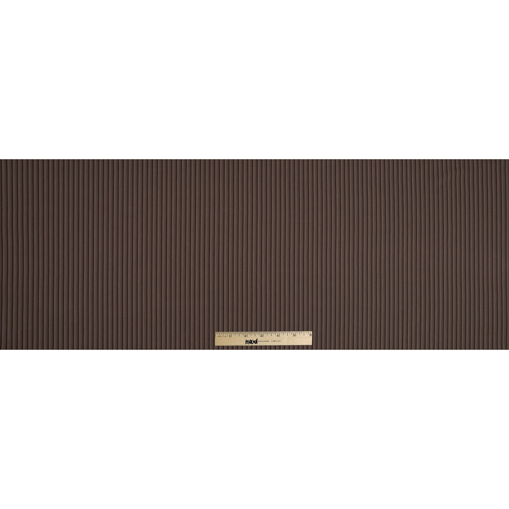 Brown and Taupe Striped Cotton Shirting Full