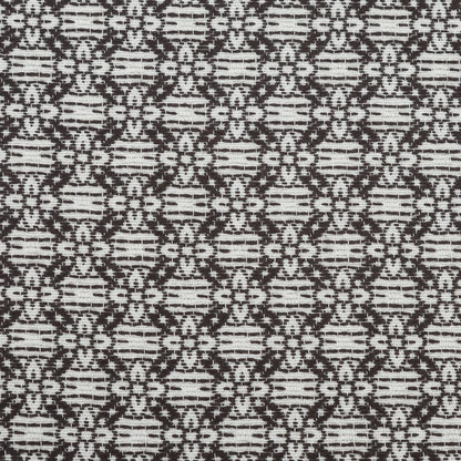 Brown and Ivory Floral Cotton Jacquard Detail