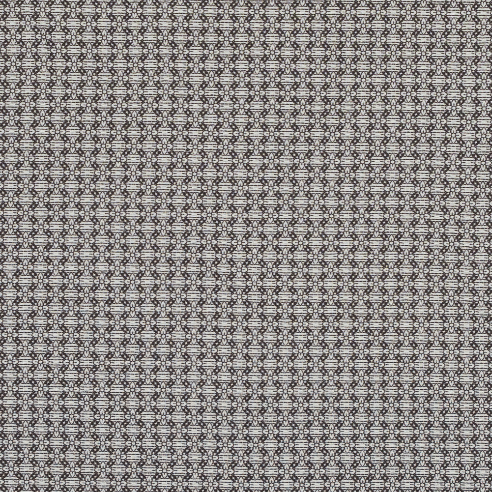 Brown and Ivory Floral Cotton Jacquard