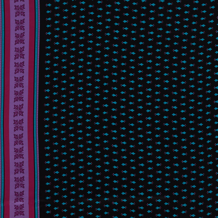 template--26688905969737__main-Famous NYC Designer Pink, Teal and Purple Printed Crepe de Chine Silk Panel