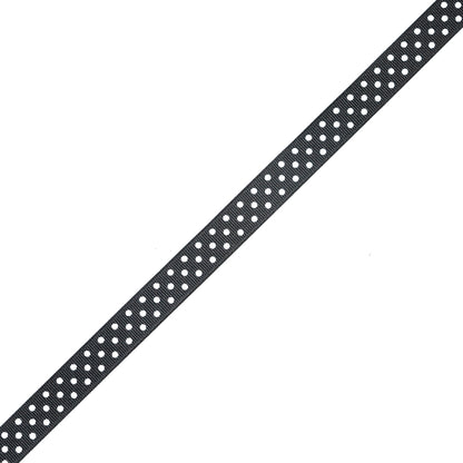 Black and White Polka Dotted Grosgrain Ribbon - 0.625"