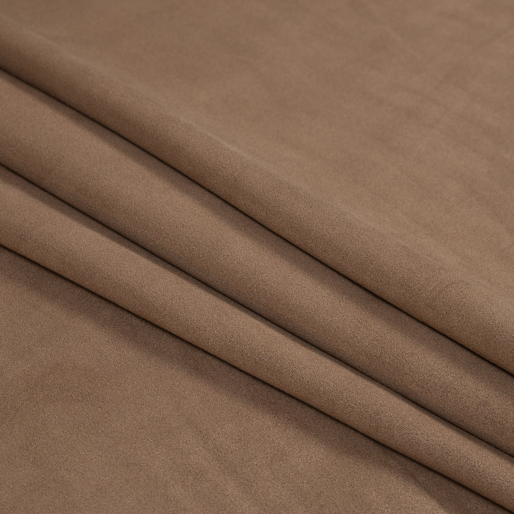 Cognac Heavy Scuba Knit Suede Detail